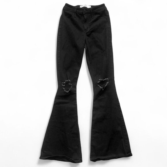 Hollister Distressed Curvy Flares - Picture 1 of 4